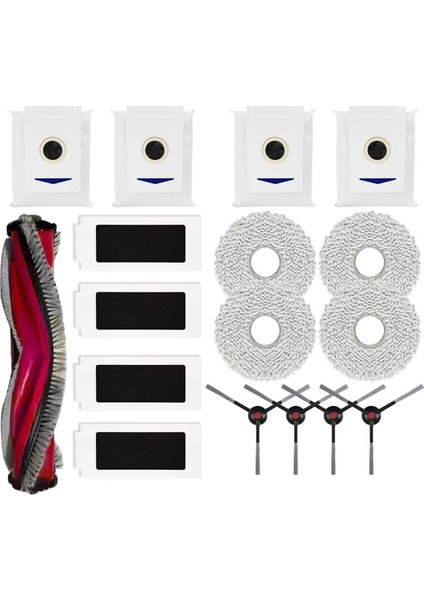 Yeedi M12 Pro+ / M12 Ultra Plus Yedek Aksesuarları Ana Yan Fırça Hepa Filtre Paspas Pedi Toz Torbası (Yurt Dışından)