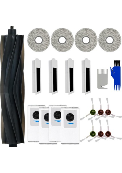 Ecovacs Deebot T20 Omni / T20E Omni / T20 Pro Omni / T20 Max Için Ana Yan Fırça Hepa Filtre Paspas Bezi Toz Torbaları (Yurt Dışından)