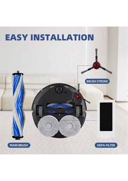 Ecovacs Deebot T30 Omni Için, T30 Pro Omni Için Ana Yan Fırça Hepa Filtreleri, T30 Pro Max, Yedek Parçalar (Yurt Dışından) modelleri