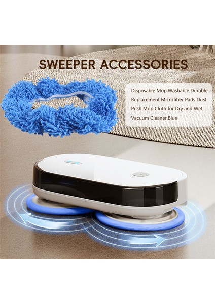 Tek Kullanımlık Paspas, Yıkanabilir Dayanıklı Yedek Mikrofiber Pedler Kuru ve Islak Elektrikli Süpürge Için Toz Itme Paspas Bezi, Mavi (Yurt Dışından) fırsatları
