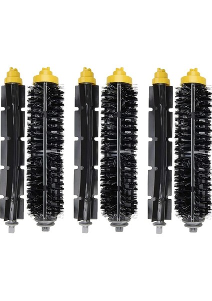 Irobot Roomba 600 ve 700 Serisi Için 3 Set Yedek Kıl ve Esnek Çırpıcı Fırça 614 618 630 635 640 645 650 652 (Yurt Dışından)
