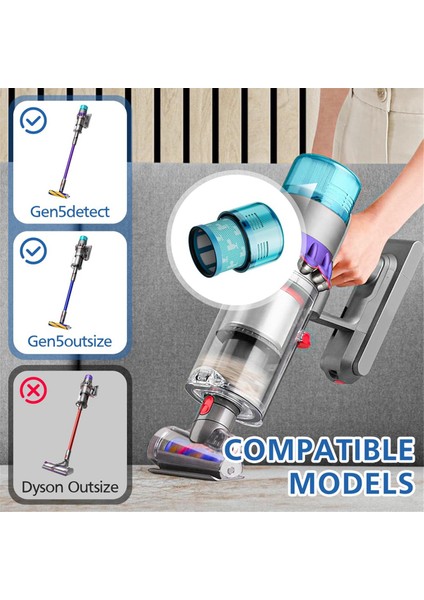Dyson Gen5 Detect / Büyük Boy Elektrikli Süpürge Arka Filtre Aksesuarları Için 5 Adet Temizleme Fırçası ile Yedek Ataşman (Yurt Dışından)