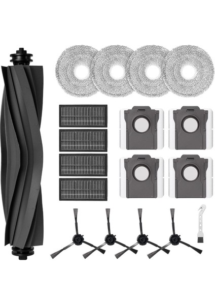 Dreame X30 ULTRA/L10S Pro Ultra Ana Yan Fırça Hepa Filtre Paspas Pedleri Toz Torbaları Yedek Yedek Parça (Yurt Dışından)