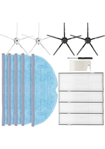 15 Adet Yedek Parçalar Yan Fırça Filtre Paspas Pedleri Xiaomi Roborock S7 T7S T7S Artı Elektrikli Süpürge Aksesuarları (Yurt Dışından)