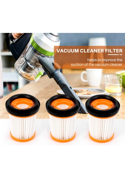 Köpekbalığı Iyon W1 Akülü El Vakum WV200 WV201 WV205 Parçaları Için 3 Adet Filtreler (Yurt Dışından) modelleri