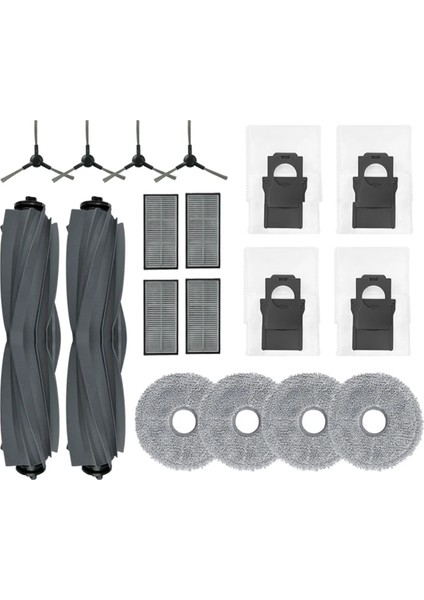 Dreame X30 ULTRA/X30 Pro Ana Yan Fırça Hepa Filtre Paspas Pedleri Toz Torbaları Yedek Yedek Parçalar (Yurt Dışından)