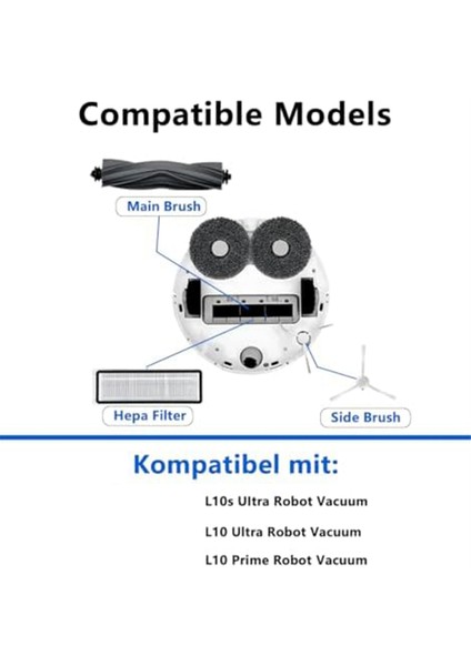 Dreame L10S Ultra, L10 Ultra, L10 Prime Için Aksesuarlar, Dreame L10S Ultra Için 1 Ana Fırça, 4 Filtre, 4 Yan Fırça (Yurt Dışından) fiyatları