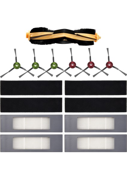 Ecovacs Deebot Ozmo 920 950 T5 T8 Aivi Robot Vakum Yedek Parça Aksesuarları Için Filtre Rulo Yan Fırça (Yurt Dışından)