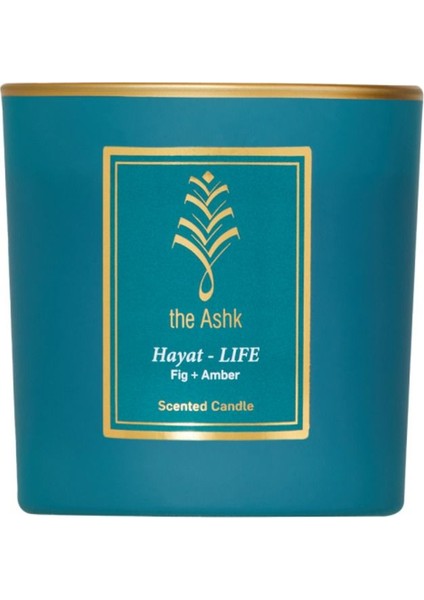 Balance Serisi Hayat Mum - 300GR Incir ve Amber Kokulu Organik El Yapımı Dekoratif Cam Mum