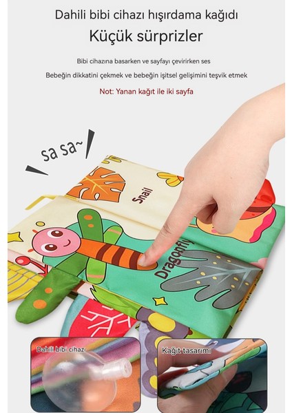 0-3 Yaş Arası Bebekler Bez Kitaplarını Isırabilir (Yurt Dışından) modelleri