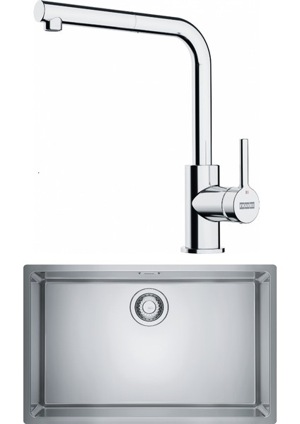 Maris Mrx 110-70 Eviye, Lina Spiralli Inox Armatür Seti