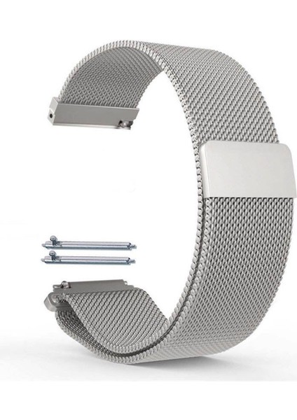 Fossil Saat Uyumlu 22MM Manyetik Mıknatıslı Çelik Hasır Saat Kordonu