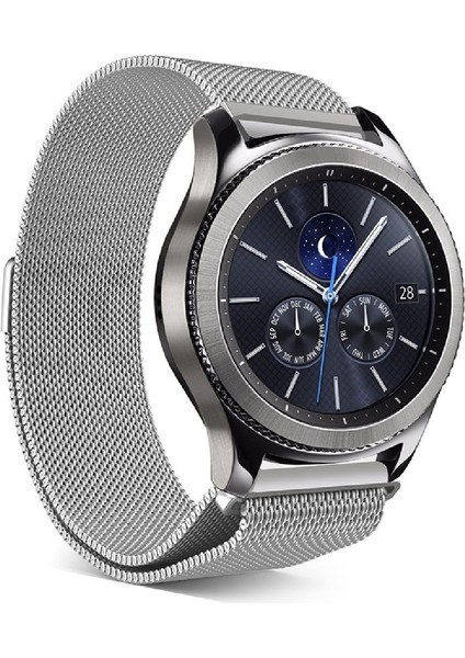 Fossil Saat Uyumlu 22MM Manyetik Mıknatıslı Çelik Hasır Saat Kordonu