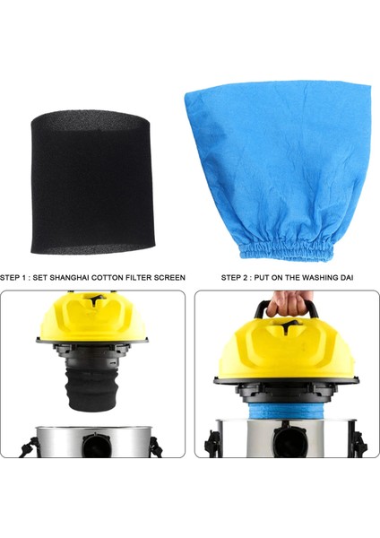Tekstil Filtre Torbaları Islak ve Kuru Köpük Mv1 Wd1 Wd2 Wd3 Elektrikli Süpürge Torbası Parçaları (Yurt Dışından)