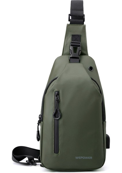 Yeni Erkek Göğüs Çantası, Gündelik Büyük Kapasiteli Omuz Çapraz Askılı Çanta, Kore Tarzı Motosiklet Çantası, Su Geçirmez Modaya Uygun Sırt Çantası (Yurt Dışından)