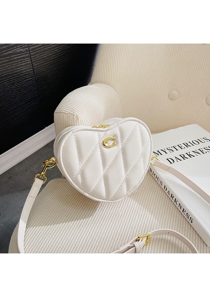 Kadınlar Için Popüler Mini Çanta, Yeni Üst Düzey Moda Bel Çantası, Eşkenar Dörtgen Çapraz Çanta, Kalp Şeklinde Çanta (Yurt Dışından)