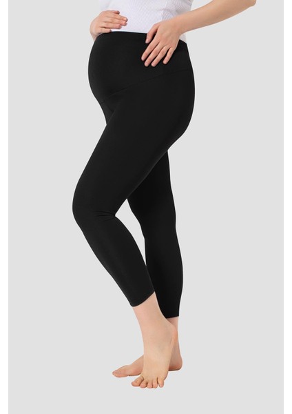 Beli Ayarlanabilir Siyah Esnek Yüksek Bel Hamile Tayt modelleri