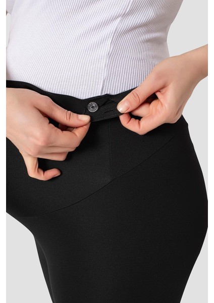 Beli Ayarlanabilir Siyah Esnek Yüksek Bel Hamile Tayt indirimleri