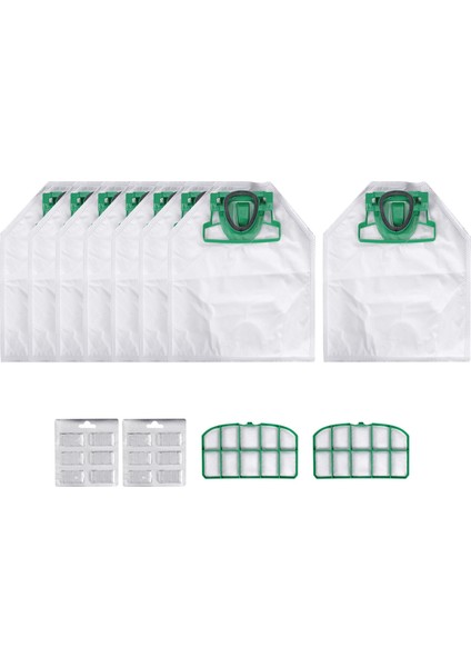 VK200 FP200 Kobold Elektrikli Süpürge Torbası Yedek Filtresi Için Parçalar 8 Torba + 2 Filtre + 12 Koku (Yurt Dışından) modelleri