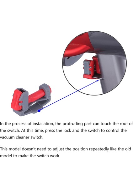 V6 V7 V8 V10 V11 Elektrikli Süpürge Için Tetik Kilidi Alt, Güç Düğmesi Aksesuarları, Parmağınızı Serbest Bırakın Gri 2 Adet (Yurt Dışından) fırsatları
