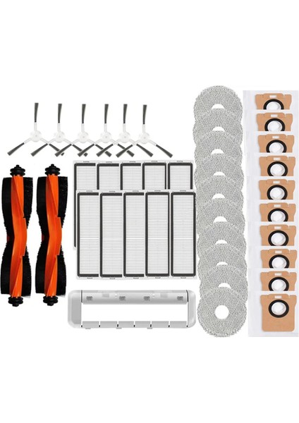 Robot Vakum X20+ / X20 Plus Parçaları Ana Yan Fırça Filtre Paspas Bezi Toz Torbası Yedek Aksesuarları (Yurt Dışından)