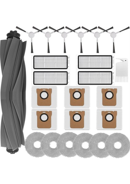 Dream L20 ULTRA/L30 Ultra Robot Süpürge Için Uyumlu Aksesuar Seti Ana Fırça Filtreleri Yan Paspas Pedleri (Yurt Dışından)