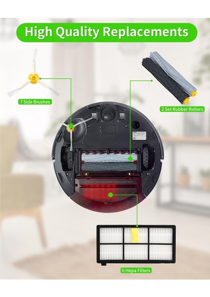 860 865 870 880 896 960 966 971 976 980 981 Robot Süpürge Ana Yan Fırça Filtre Parçaları (Yurt Dışından) modelleri