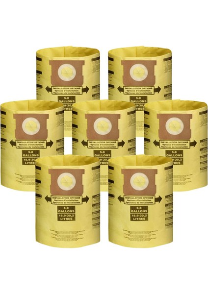 Adet Evrensel Kuru Vakum Toz Torbası 5 Ila 8 Galon Elektrikli Süpürgeler 5-8 Torba Sarı (Yurt Dışından)