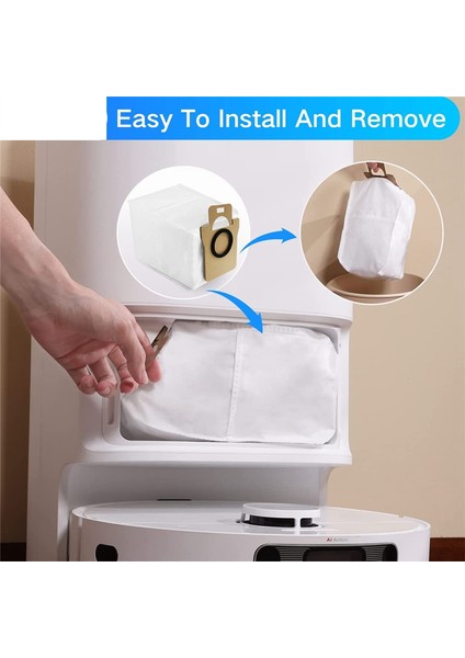 L10S Ultra Robot Süpürge Aksesuarları Parçaları Için 9 Adet Toz Torbası Yedeği (Yurt Dışından) modelleri