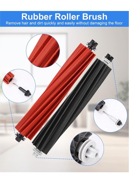 Q8 Max+ Robot Süpürge Ana Yan Fırça Filtre Paspas Bezi Yedek Parçalar Aksesuarlar (Yurt Dışından) modelleri