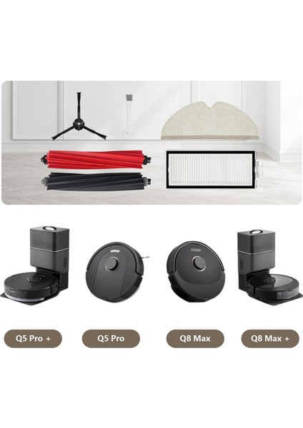 Q8 Max /q8 +/q5 Pro/q5 Pro+ Elektrikli Süpürge, Aksesuar Seti Için Uyumlu Yedek Parçalar (Yurt Dışından) modelleri