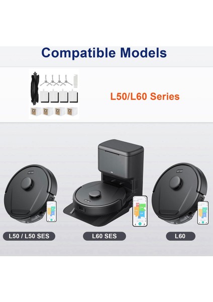 Robot Süpürge L50/L60 Serisi Için Fırçalar, Filtreler, Toz Torbaları Dahil 13 Parçalı Aksesuar Seti (Yurt Dışından) fırsatları