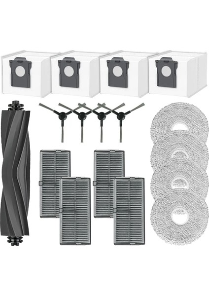 E30 Ultra Yedek Parça Aksesuarları Ana Yan Fırça Filtre Paspas Bezi Toz Torbaları (Yurt Dışından)