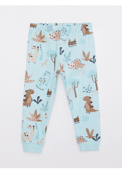Beli Lastikli Pamuklu Erkek Bebek Pijama Alt 2'li