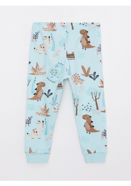 Beli Lastikli Pamuklu Erkek Bebek Pijama Alt 2'li