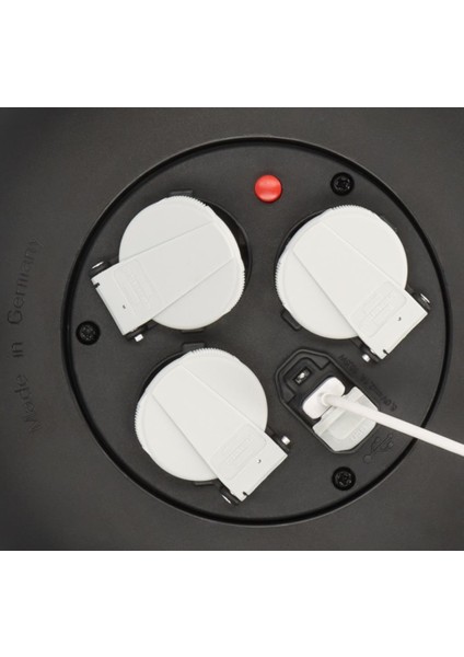 Vario Line 2 USB Iq Hızlı Şarj Özellikli 3 Soketli Kaçak ve Ani Isınma Sigorta Şalterli 10 M. Makaralı Kablo