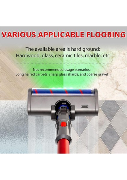 V7 V8 V10 V11 G5 Kablosuz Vakum Aparatı Toz LED Işıkları Sert Zeminler Için Temizleyici Yumuşak Rulo Fırça (Yurt Dışından) fırsatları