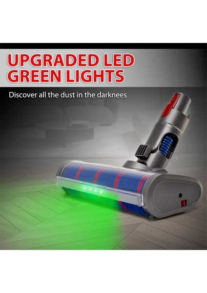 V7 V8 V10 V11 G5 Kablosuz Vakum Aparatı Toz LED Işıkları Sert Zeminler Için Temizleyici Yumuşak Rulo Fırça (Yurt Dışından) indirimleri