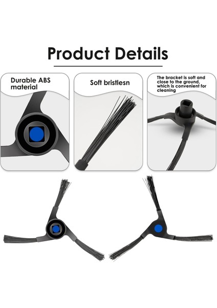 X2 Omni / Pro X2 Için Yan Fırça Yedek Parçaları, Robotik Vakum Fırçası Aksesuarı (Yurt Dışından) fiyatları