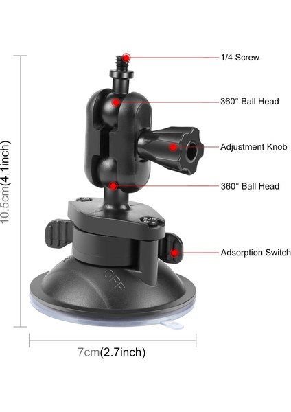 INSTA360 X4-3-2 Araç Vantuzlu Tutucu