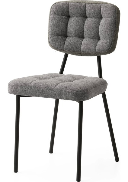 Mne Kumaş Salon ve Mutfak Sandalyesi Metal Ayaklı 6 Adet