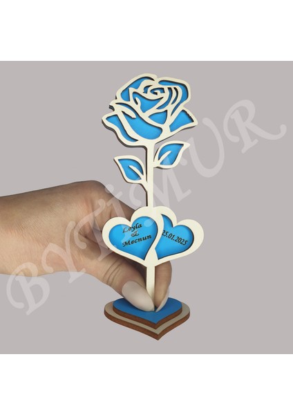 Düğün Nişan Nikah Kına Söz Hediyelik Açmış Gül Model Iki Kalp Süslü Kutu 15 Adet fırsatları