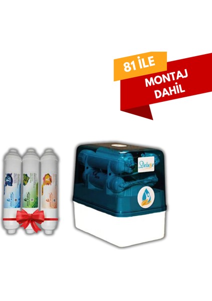 Deluxe 7 Aşamalı +3 Lü Ön Filtre Seti Pompasız Su Arıtma Cihazı
