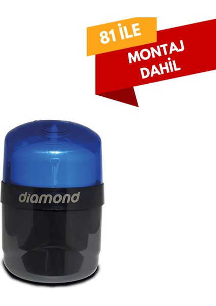 Diamond Ithal Taiwan Filtreli 6 Aşamalı Alkali Su Arıtma Cihazı (Night Blue) Pompasız