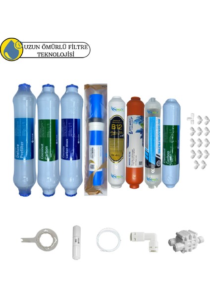 Fluxtek Kapalı Kasa Su Arıtma Sertifikalı 8li Pera Water Mineral Vontron Helixfil Teknoloji Mebran