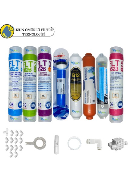 Pws Kapalı Kasa Su Arıtma Cihazları Sertifikalı 8li Filmtec Mebran TAT+B12+Mineral+Detox