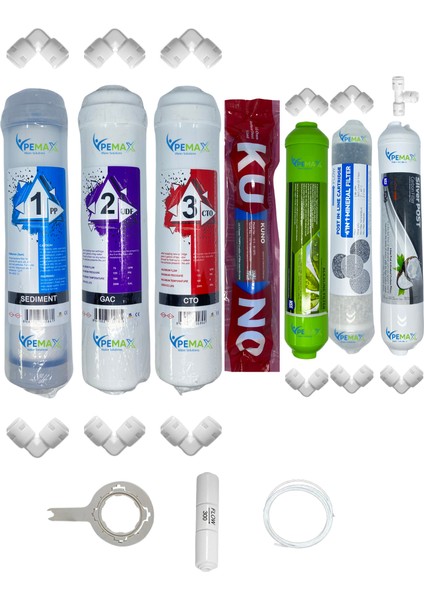 Pws Kapalı Kasa Su Arıtma Std 7li Lgkuno Mebran Alkali+Şeffafmineral+Gümüş İyon Tatlandırıcı