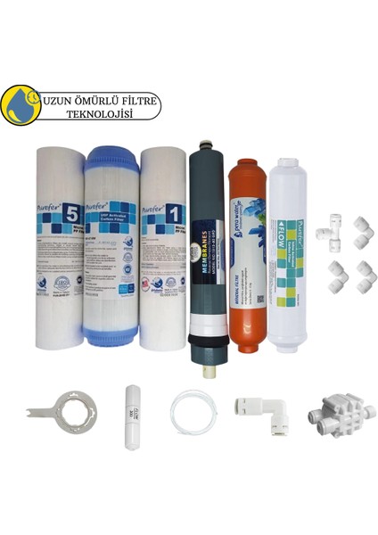 Purefer Açık Kasa Çift Sedimentli Sertifikalı 6 lı Platinium Mebran Mineral