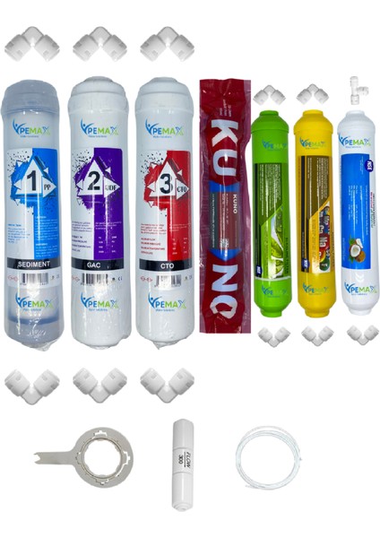 Pws Kapalı Kasa Su Arıtma Uygun Std 7li Lg Kuno Mebran Alkali+Mineral+Tatlandırıcı Set
