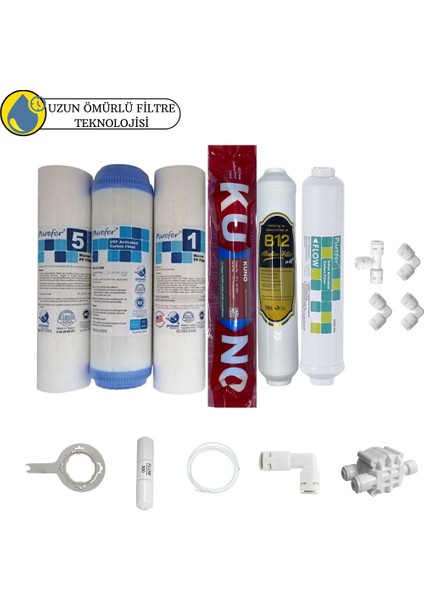 Purefer Açık Kasa Çift Sedimentli Sertifikalı 6 lı Lg Kuno Mebran B12 Alkalili